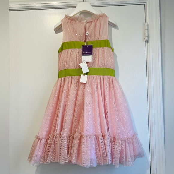 VAL & MAX**Gorgeous Sequined Lace Girls Party Dresses**Size 9 $419 - Picture 4 of 8